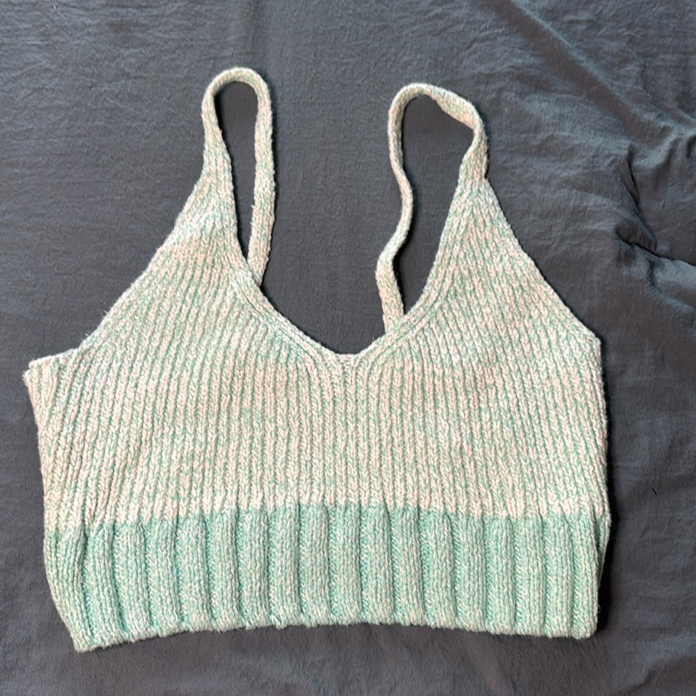 Free People Here Women's Teal Crop Top/Brami Size M